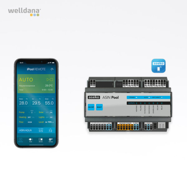 ASIN Pool Aseko Poolstyring. App styring Intelligent LAN kontroller til flere enheder. - Image 2